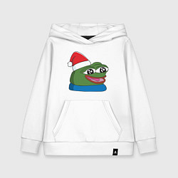 Детская толстовка-худи Pepe, pepe happy, Пепе хеппи, pepe happy new year