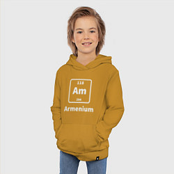 Толстовка детская хлопковая Армениум, цвет: горчичный — фото 2