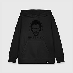 Толстовка детская хлопковая Dr House music, цвет: черный