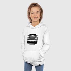 Толстовка детская хлопковая Тойота Тундра, цвет: белый — фото 2