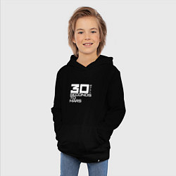 Толстовка детская хлопковая 30 Seconds To Mars logo, цвет: черный — фото 2