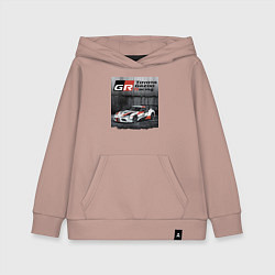 Толстовка детская хлопковая Toyota Gazoo Racing Team, цвет: пыльно-розовый