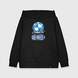 Толстовка детская хлопковая BMW Motorsport Retro, Germany, цвет: черный