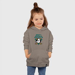 Толстовка детская хлопковая Анахайм Дакс, Mighty Ducks, цвет: утренний латте — фото 2