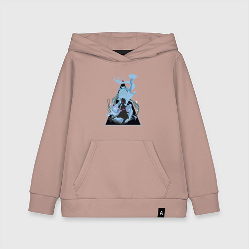 Детская толстовка-худи Genshin Impact AyakaАяка / Пыльно-розовый – фото 1