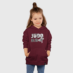 Толстовка детская хлопковая Style Judo, цвет: меланж-бордовый — фото 2