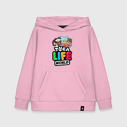 Толстовка детская хлопковая TOCA LIFE WORLD ТОКА ЛАЙФ ВОРЛД ПЕРСОНАЖИ, цвет: светло-розовый