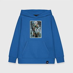 Толстовка детская хлопковая Ёрмунганд Морской змей, цвет: синий