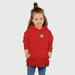 Толстовка детская хлопковая Тигренок в кармане, цвет: красный — фото 2