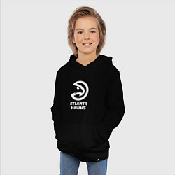Толстовка детская хлопковая Атланта Хокс, Atlanta Hawks, цвет: черный — фото 2