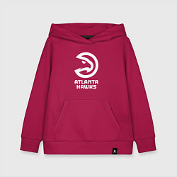 Толстовка детская хлопковая Атланта Хокс, Atlanta Hawks, цвет: маджента