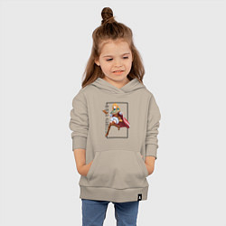 Толстовка детская хлопковая Мимоза Вермиллион Черный клевер, цвет: миндальный — фото 2