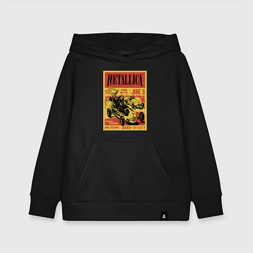 Детская толстовка-худи Metallica - Iowa speedway playbill / Черный – фото 1