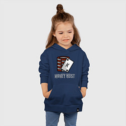 Толстовка детская хлопковая Money Heist King, цвет: тёмно-синий — фото 2
