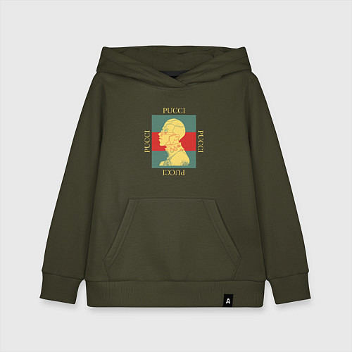 Детская толстовка-худи PUCCI GOLD ПУЧЧИ ЗОЛОТО / Хаки – фото 1