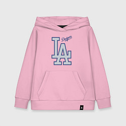 Толстовка детская хлопковая Los Angeles Dodgers - baseball team, цвет: светло-розовый