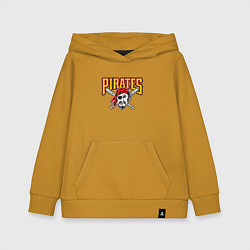 Толстовка детская хлопковая Pittsburgh Pirates - baseball team, цвет: горчичный