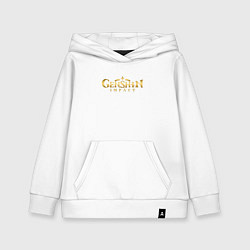 Толстовка детская хлопковая GOLD LOGO GENSHIN IMPACT, цвет: белый