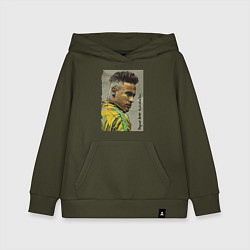 Толстовка детская хлопковая Neymar Junior - Brazil national team, цвет: хаки