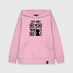 Толстовка детская хлопковая QR КОТ КОТЕНОК, цвет: светло-розовый