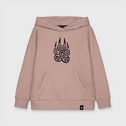 Детская толстовка-худи ВЕЛЕС РУНА ЧЁРНАЯ