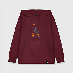 Толстовка детская хлопковая Senior Shawa Developer, цвет: меланж-бордовый
