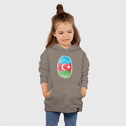 Толстовка детская хлопковая Азербайджан - Отпечаток, цвет: утренний латте — фото 2