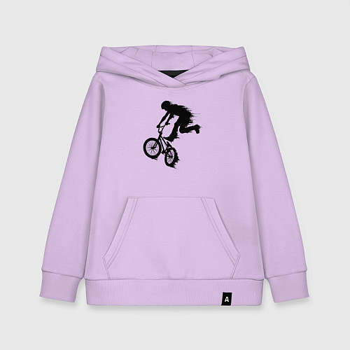 Детская толстовка-худи ВЕЛОСПОРТ BMX Racing ВЕЛОСИПЕДИСТ / Лаванда – фото 1