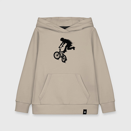 Детская толстовка-худи ВЕЛОСПОРТ BMX Racing ВЕЛОСИПЕДИСТ / Миндальный – фото 1