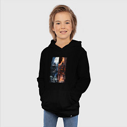 Толстовка детская хлопковая Dark Souls x Bloodborne Дарк Соулс, цвет: черный — фото 2