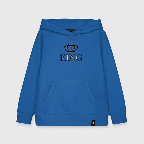 Детская толстовка-худи KING Парные Король / Синий – фото 1