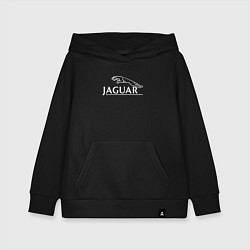 Толстовка детская хлопковая Jaguar, Ягуар Логотип, цвет: черный
