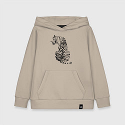 Детская толстовка-худи Тигр со спины