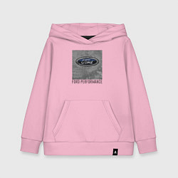 Толстовка детская хлопковая Ford Performance, цвет: светло-розовый