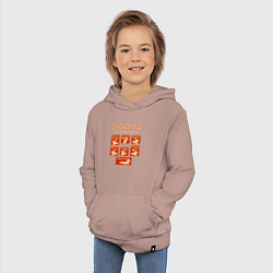 Толстовка детская хлопковая Такса - охрана, цвет: пыльно-розовый — фото 2