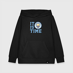 Толстовка детская хлопковая It is Manchester City Time, цвет: черный
