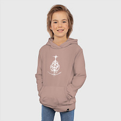 Толстовка детская хлопковая ELDEN RING LOGO ЭЛДЕН РИНГ, цвет: пыльно-розовый — фото 2