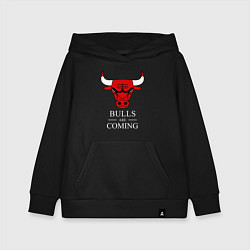 Толстовка детская хлопковая Chicago Bulls are coming Чикаго Буллз, цвет: черный