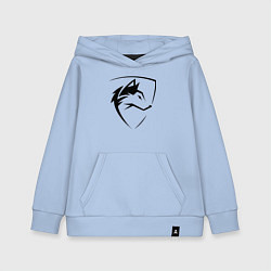 Толстовка детская хлопковая Wolf Emblem Jaw, цвет: мягкое небо