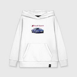 Толстовка детская хлопковая Audi sport Racing, цвет: белый