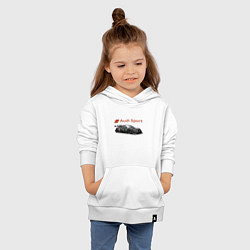 Толстовка детская хлопковая Audi sport Power, цвет: белый — фото 2