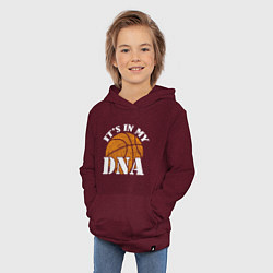 Толстовка детская хлопковая ДНК Баскетбол, цвет: меланж-бордовый — фото 2
