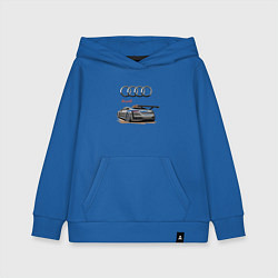 Толстовка детская хлопковая Audi Racing team, цвет: синий