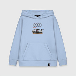 Толстовка детская хлопковая Audi Racing team, цвет: мягкое небо