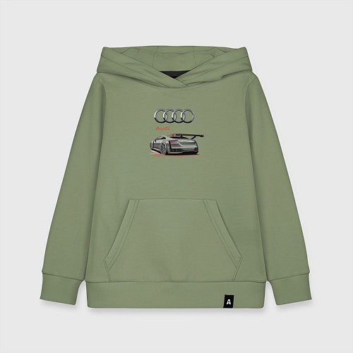 Детская толстовка-худи Audi Racing team / Авокадо – фото 1