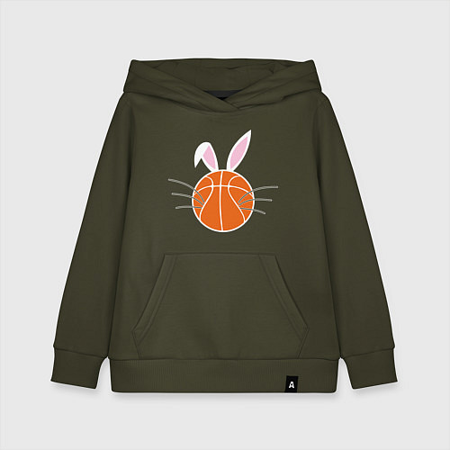 Детская толстовка-худи Basketball Bunny / Хаки – фото 1