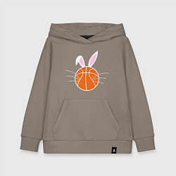 Толстовка детская хлопковая Basketball Bunny, цвет: утренний латте