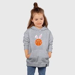 Толстовка детская хлопковая Basketball Bunny, цвет: меланж — фото 2