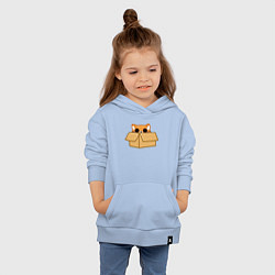Толстовка детская хлопковая Котик в коробке, цвет: мягкое небо — фото 2