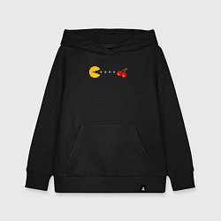 Толстовка детская хлопковая Pac-man 8bit, цвет: черный